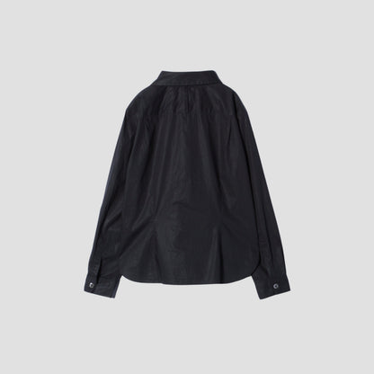 BLACK CHINTZ COTTON SHIRT