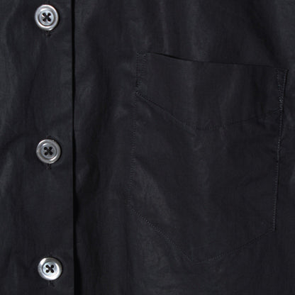 BLACK CHINTZ COTTON SHIRT