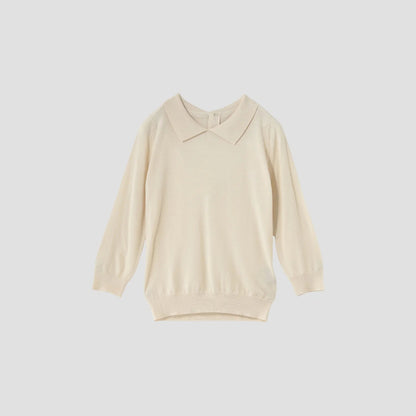 FINE MERINO POLO COLLAR JUMPER KNIT