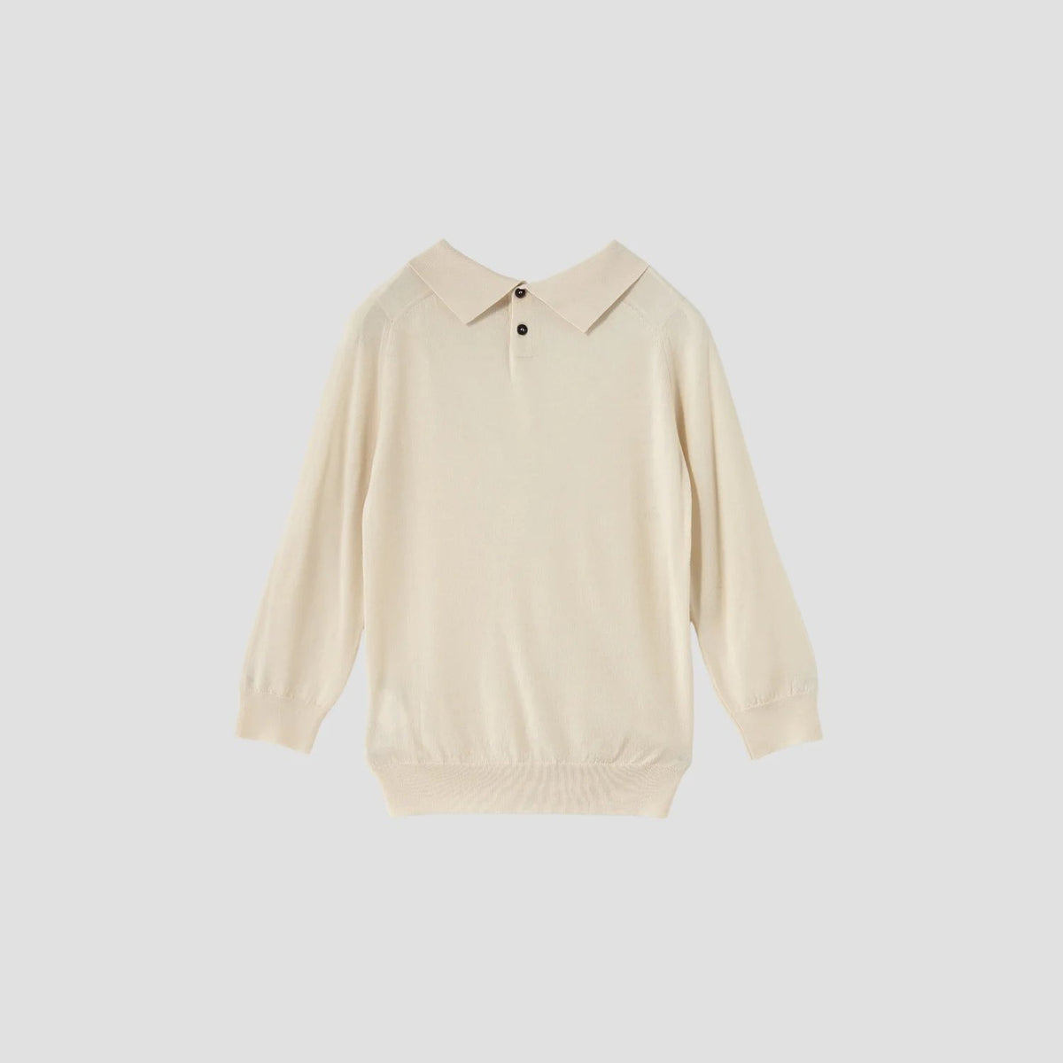 FINE MERINO POLO COLLAR JUMPER KNIT