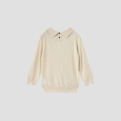 FINE MERINO POLO COLLAR JUMPER KNIT
