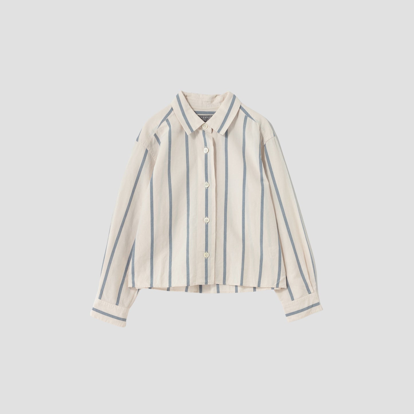 BOLD STRIPE COTTON LINEN SHIRT