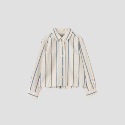 BOLD STRIPE COTTON LINEN SHIRT