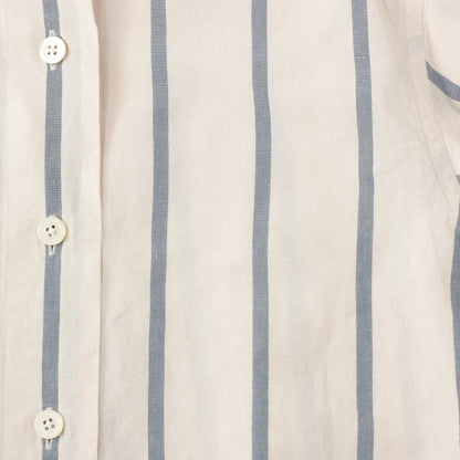 BOLD STRIPE COTTON LINEN SHIRT