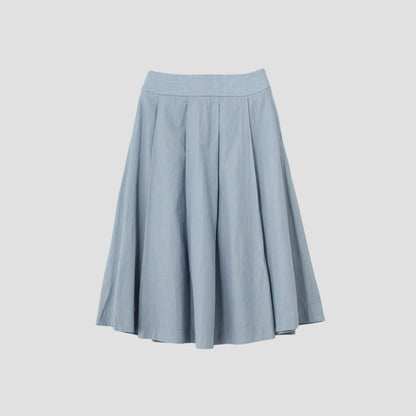 HAIRLINE STRIPE COTTON SKIRT