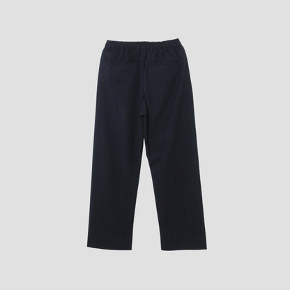 WOOL PINSTRIPE TROUSERS