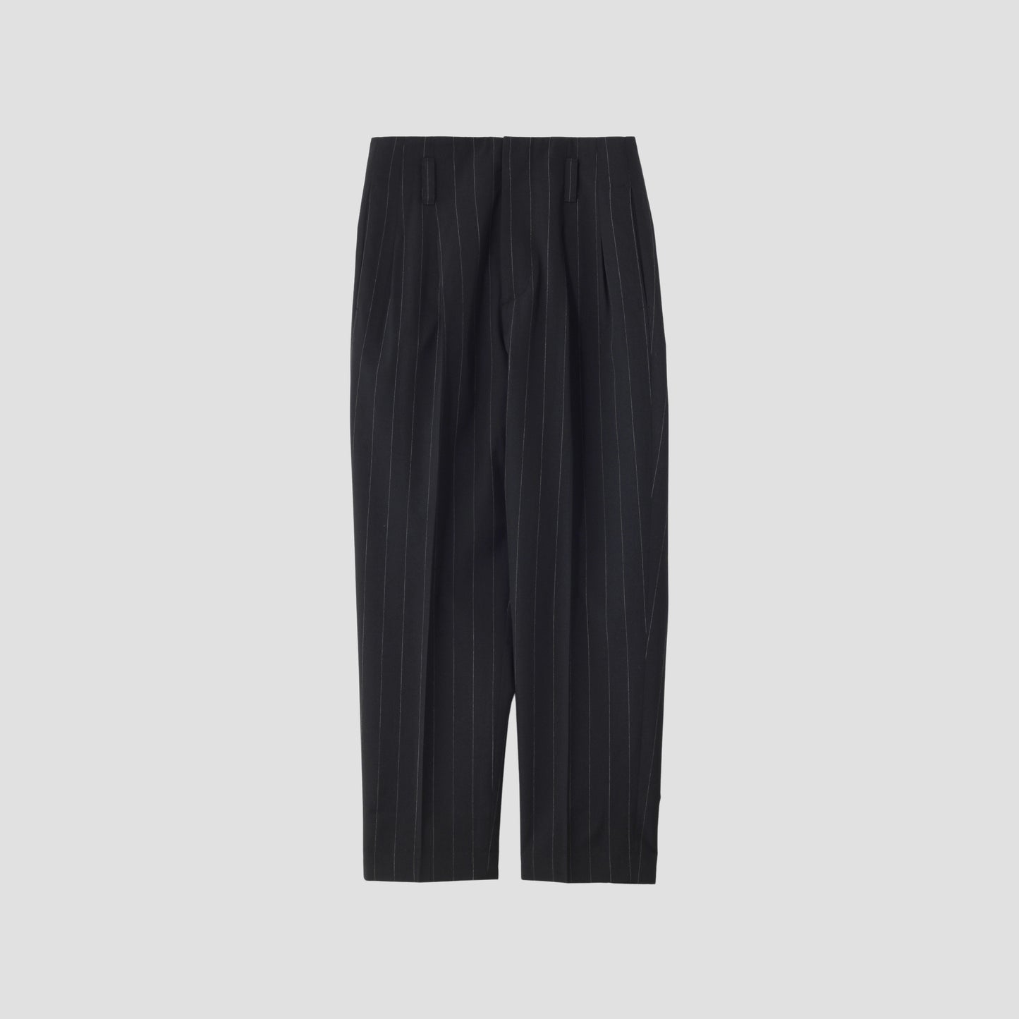 WIDE PINSTRIPE WOOL TROUSERS