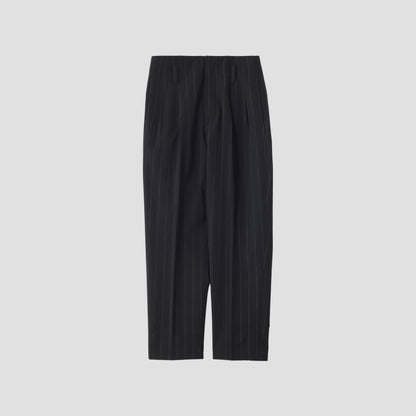 WIDE PINSTRIPE WOOL TROUSERS