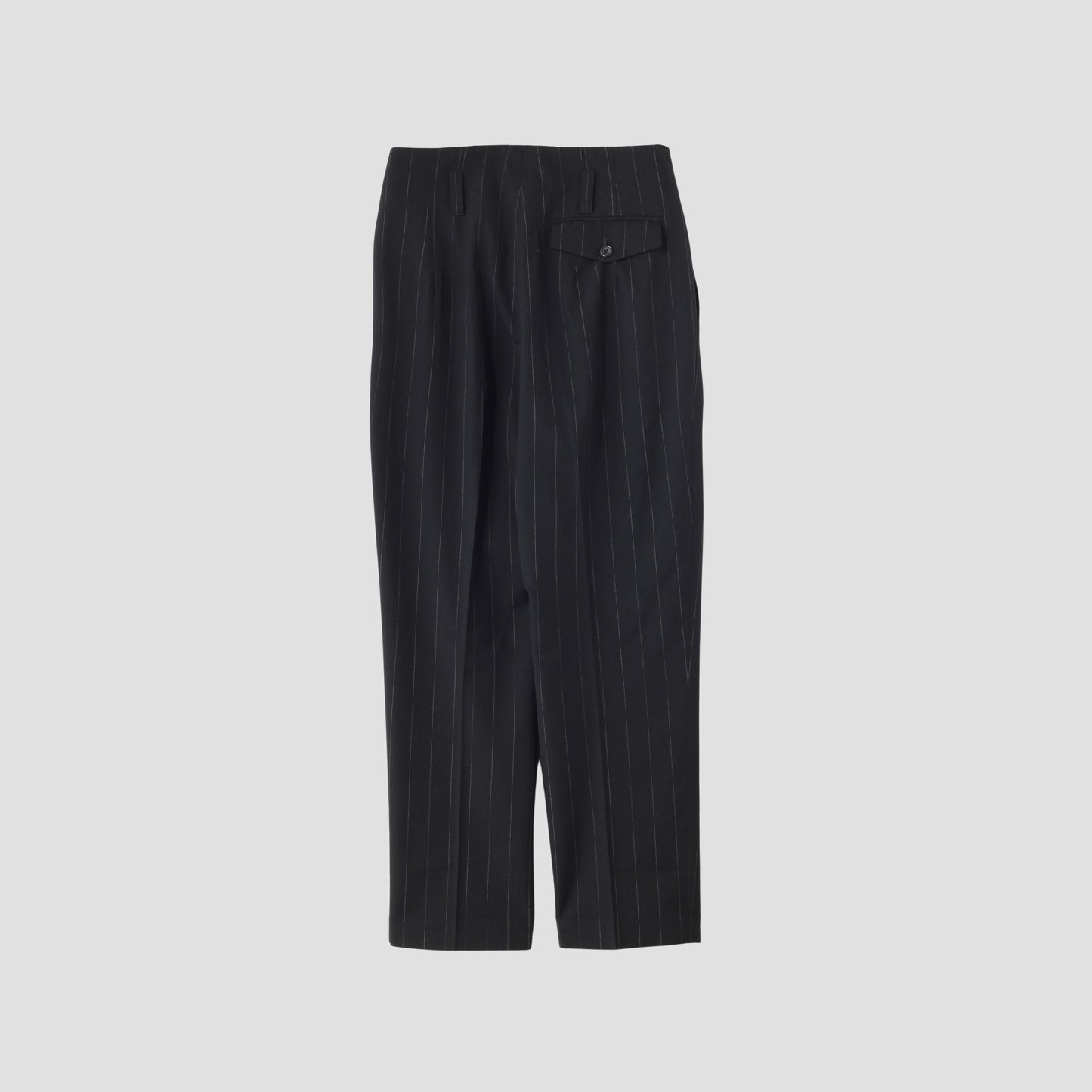WIDE PINSTRIPE WOOL TROUSERS