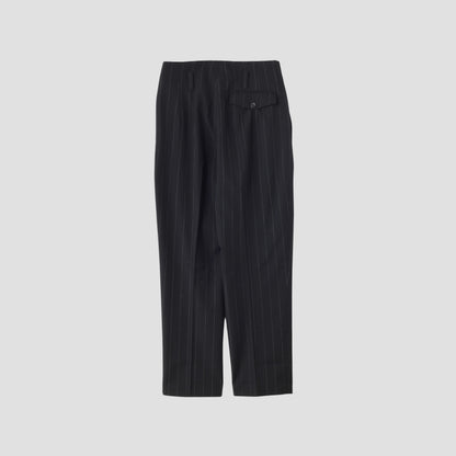 WIDE PINSTRIPE WOOL TROUSERS