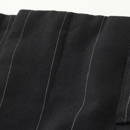 WIDE PINSTRIPE WOOL TROUSERS