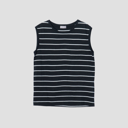 COTTON LINEN STRIPE JERSEY