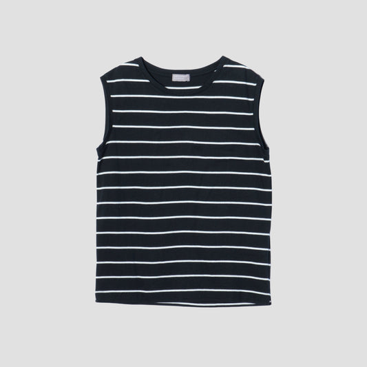COTTON LINEN STRIPE JERSEY