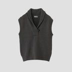 SHAWL COLLAR VEST KNIT