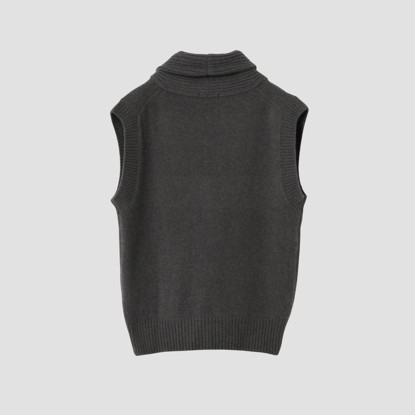 SHAWL COLLAR VEST KNIT