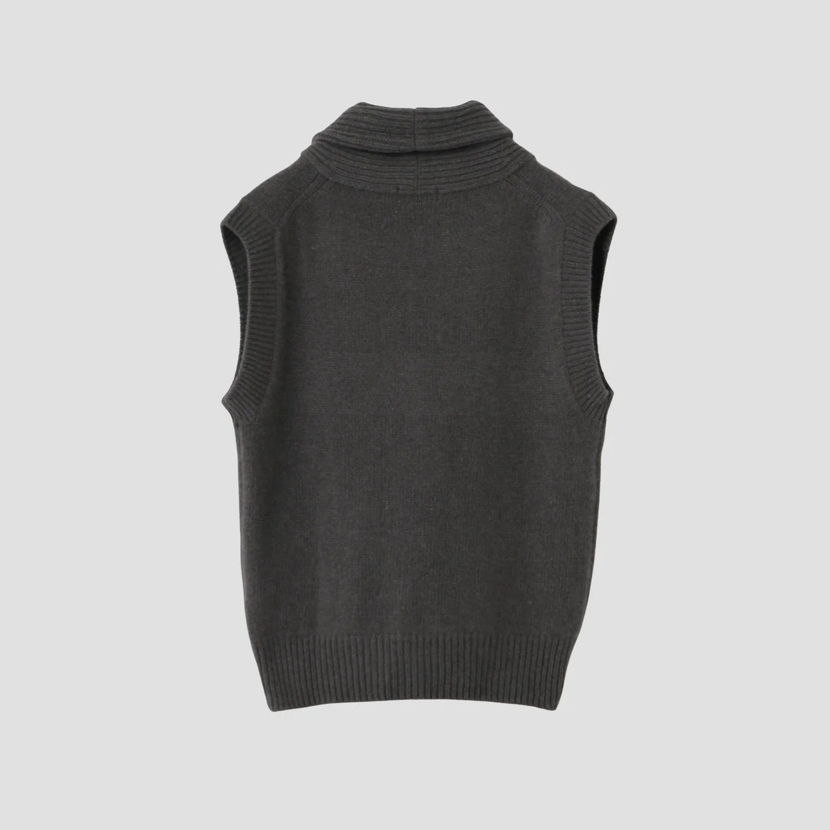 SHAWL COLLAR VEST KNIT