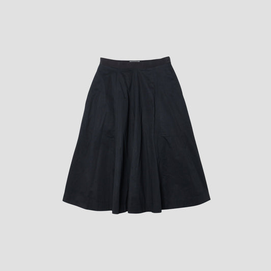 WASHED COTTON SATIN SKIRT