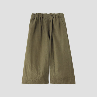 COATED LINEN PLAINWEAVE TROUSERS