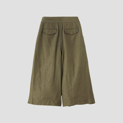 COATED LINEN PLAINWEAVE TROUSERS