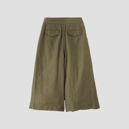 COATED LINEN PLAINWEAVE TROUSERS