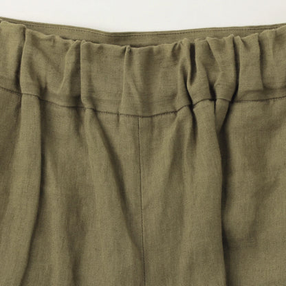 COATED LINEN PLAINWEAVE TROUSERS