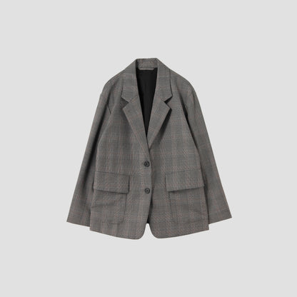 OVERCHECK WOOL JACKET