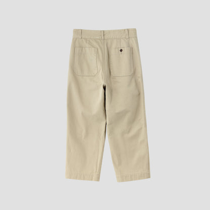 BRUSHED BACK COTTON TWILL TROUSERS