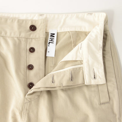 BRUSHED BACK COTTON TWILL TROUSERS