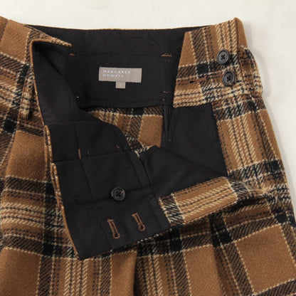 CAMEL TARTAN SKIRT