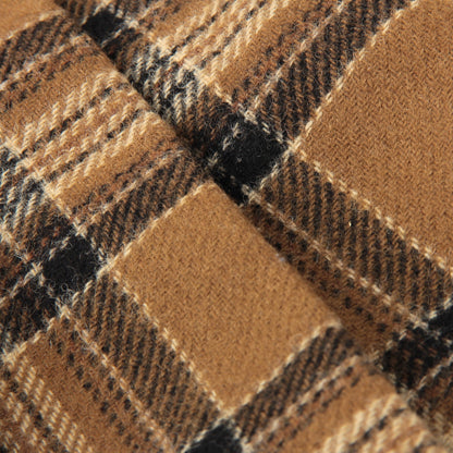 CAMEL TARTAN SKIRT