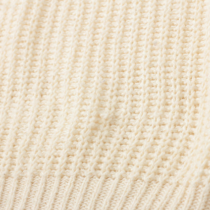 LINEN COTTON RIB JUMPER KNIT