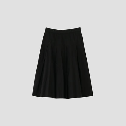 SILK COTTON POPLIN SKIRT
