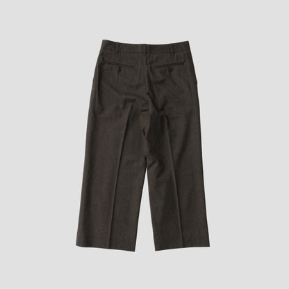 WOOL CASHMERE FLANNEL TROUSERS
