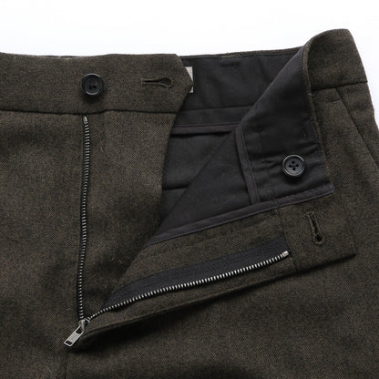 WOOL CASHMERE FLANNEL TROUSERS