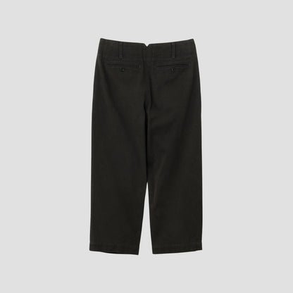WORN COTTON TWILL TROUSERS