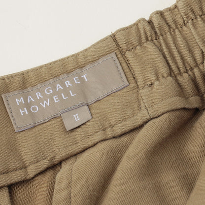 COTTON LINEN PLAIN WEAVE TROUSERS