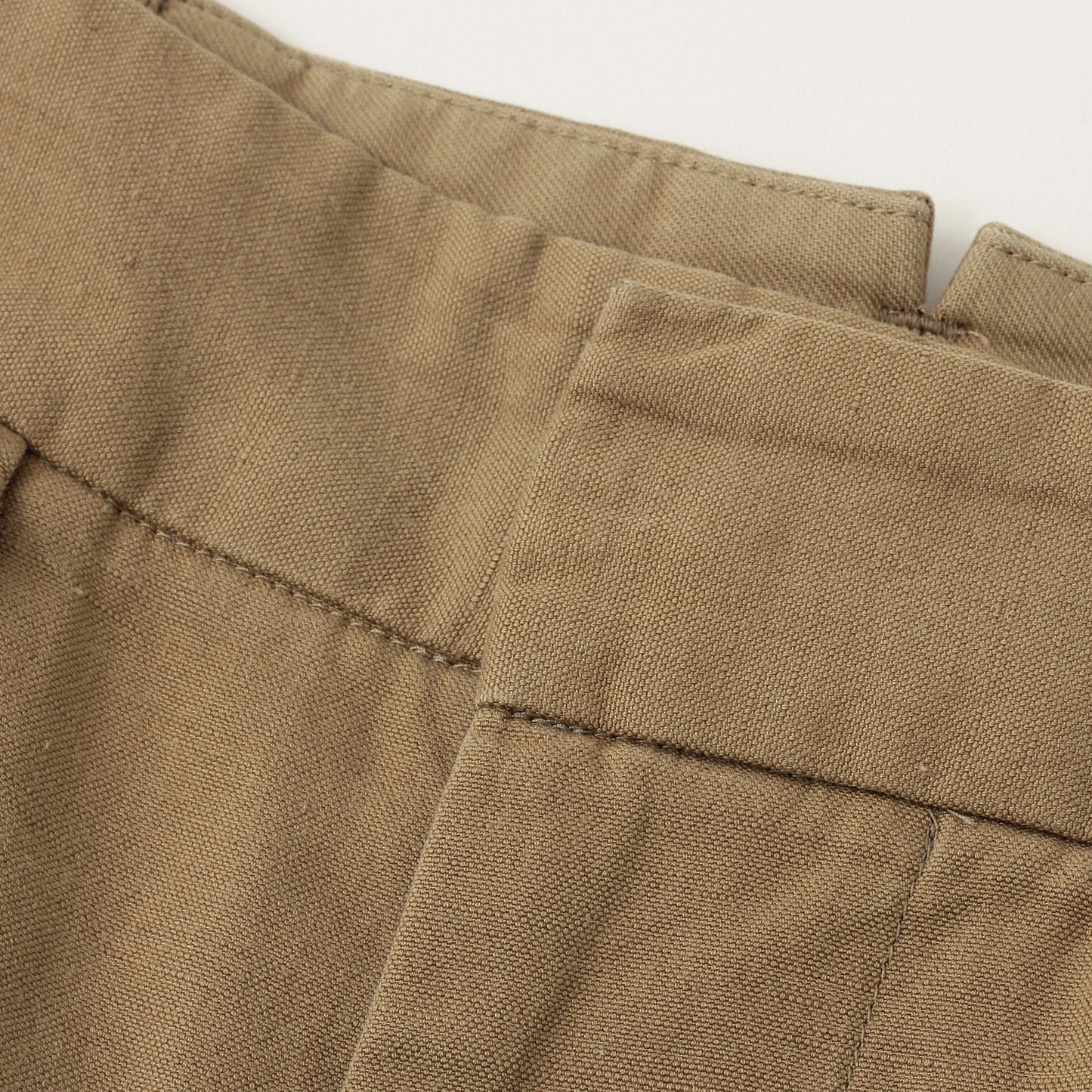 COTTON LINEN PLAIN WEAVE TROUSERS