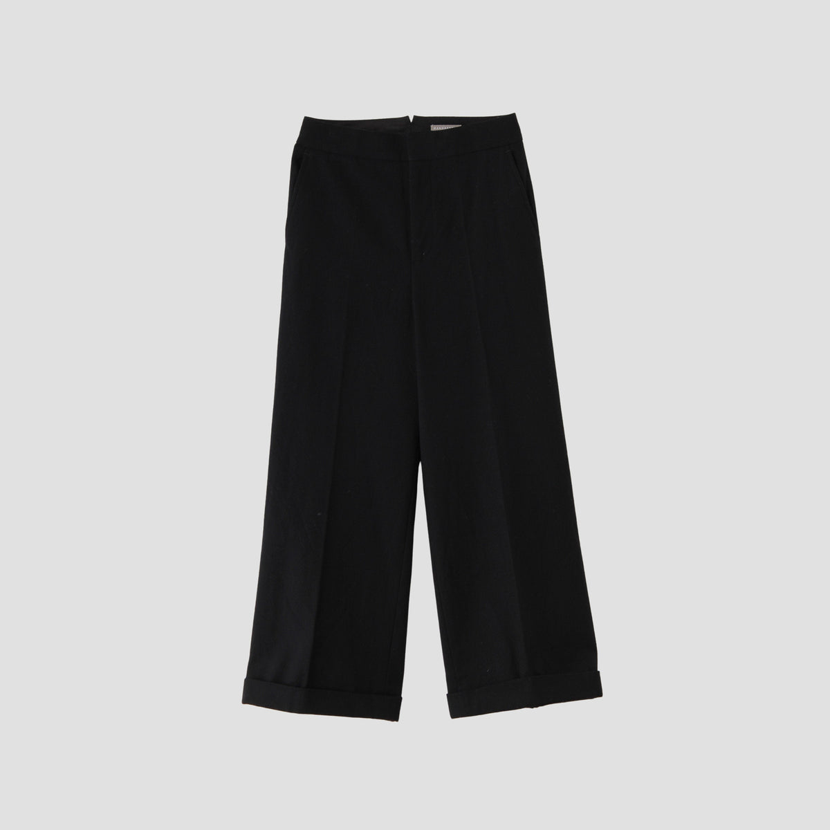 WASHED WOOL TWILL TROUSERS