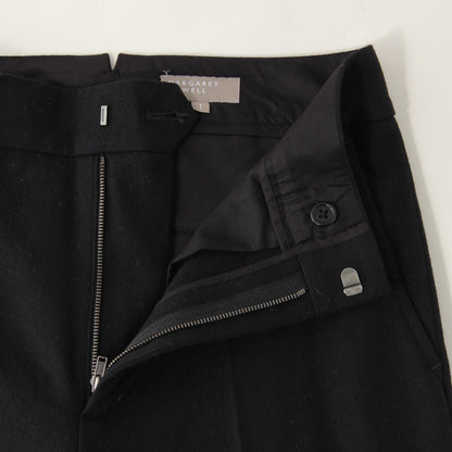 WASHED WOOL TWILL TROUSERS
