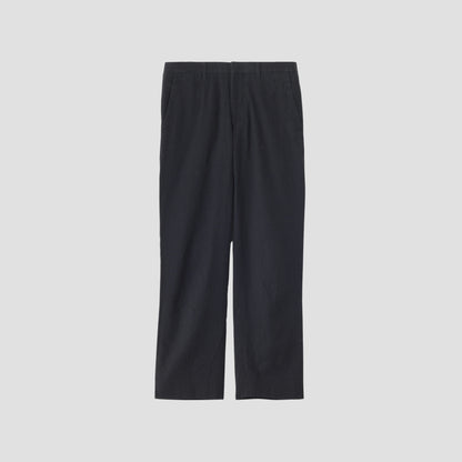 YARN DYED LINEN COTTON TROUSERS