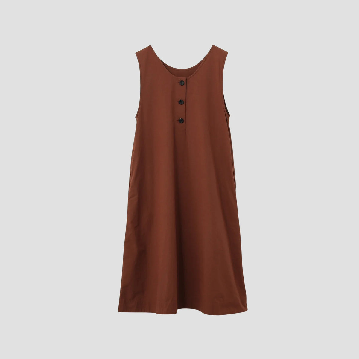 PLAIN COTTON SILK DRESS
