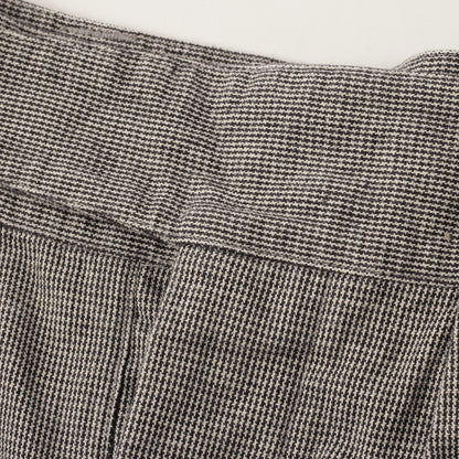 CHEF CHECK COTTON LINEN TROUSERS