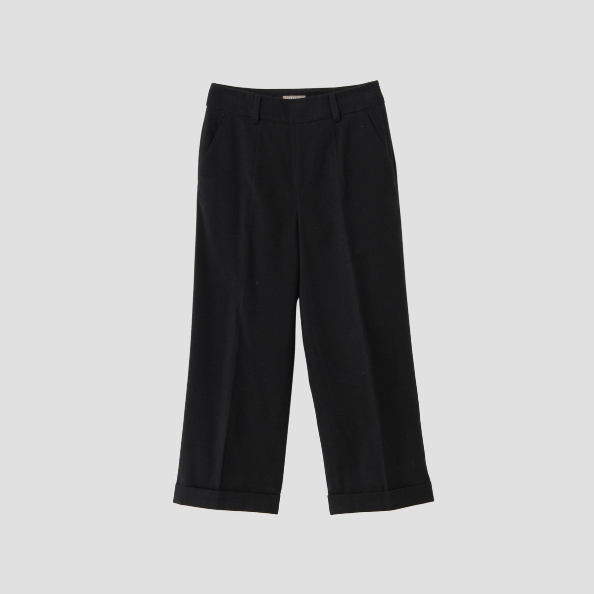 BRUSHED COTTON WOOL TROUSERS