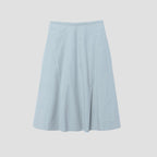 MELANGE COTTON POPLIN SKIRT