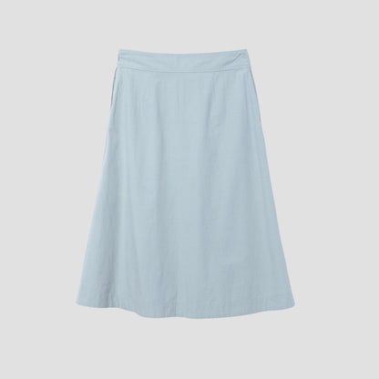 MELANGE COTTON POPLIN SKIRT