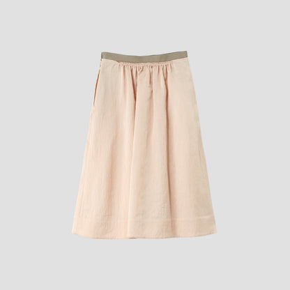 CRUSHED VISCOSE COTTON SKIRT