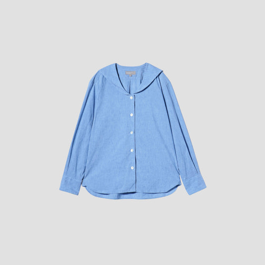 COTTON LINEN CHAMBRAY SHIRT