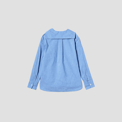 COTTON LINEN CHAMBRAY SHIRT