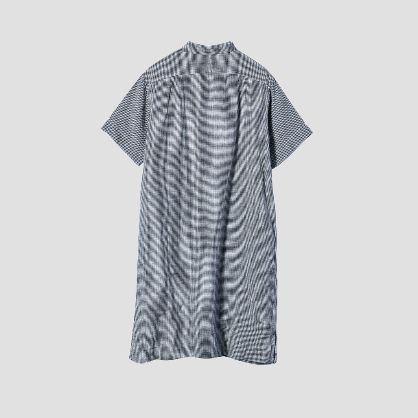 BLACK&WHITE SHIRTING LINEN DRESS