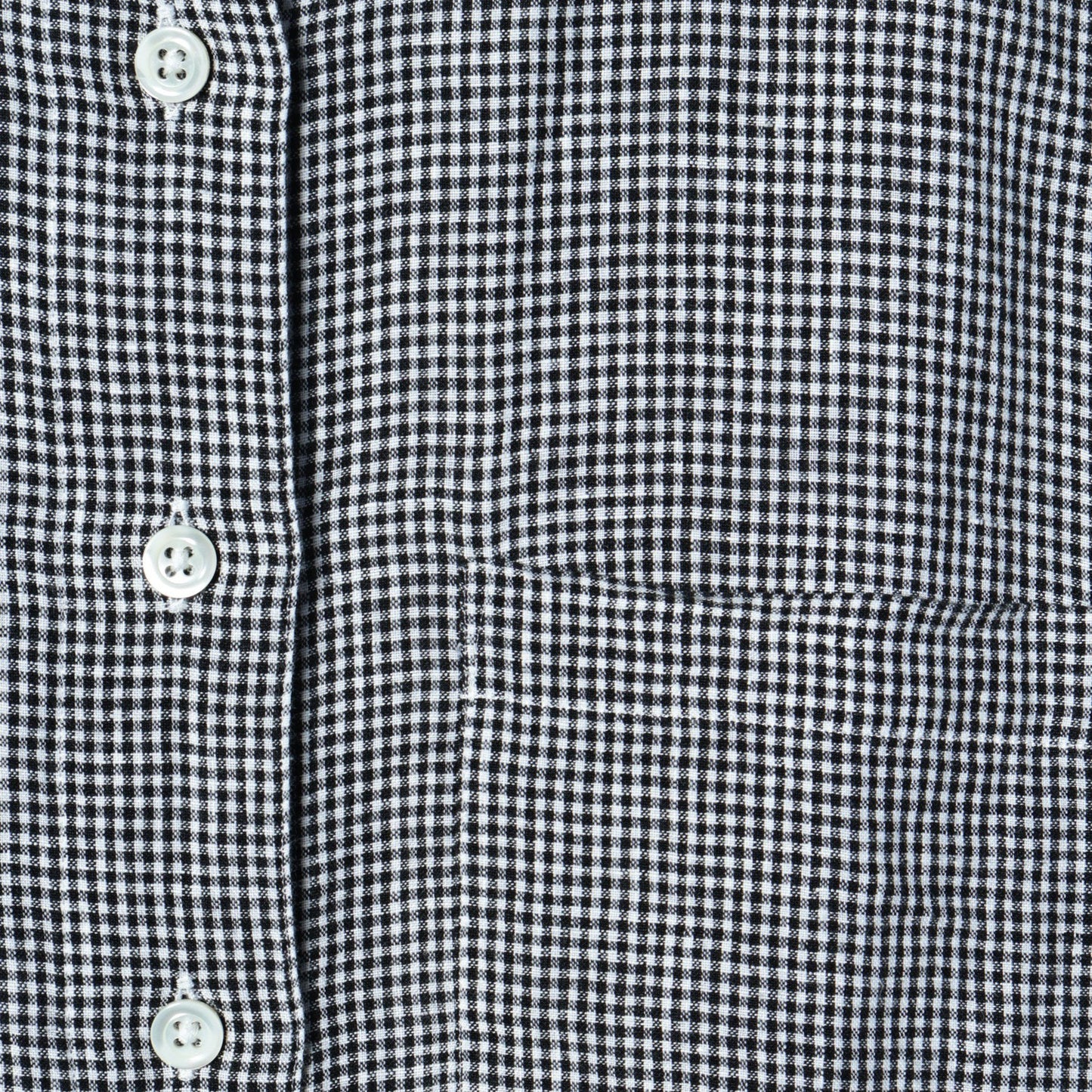 BLACK&WHITE SHIRTING LINEN DRESS